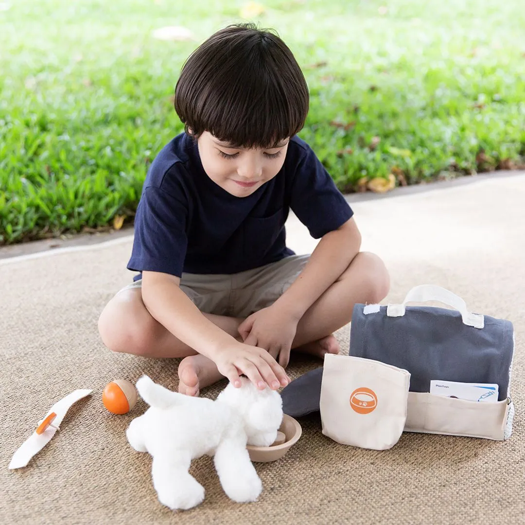 PlanToys Pet Care Set soin animaux bois 3 ans+