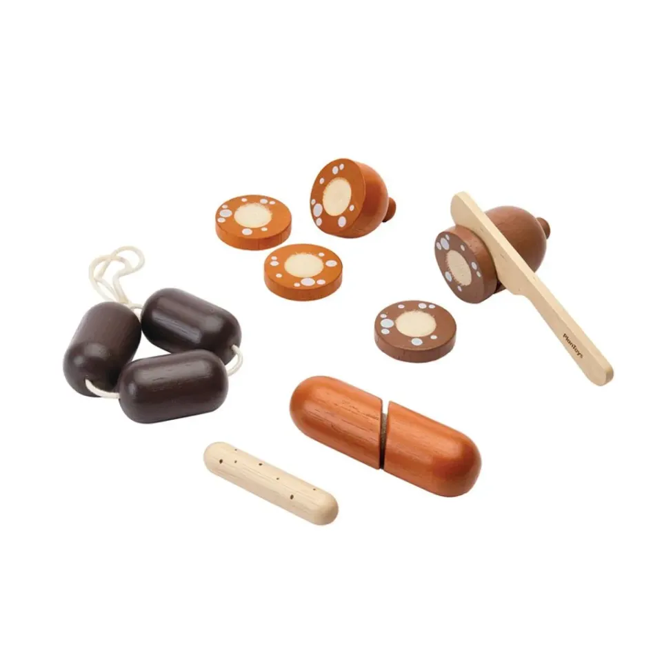 PlanToys Slice & Serve set saucisses dinette bois