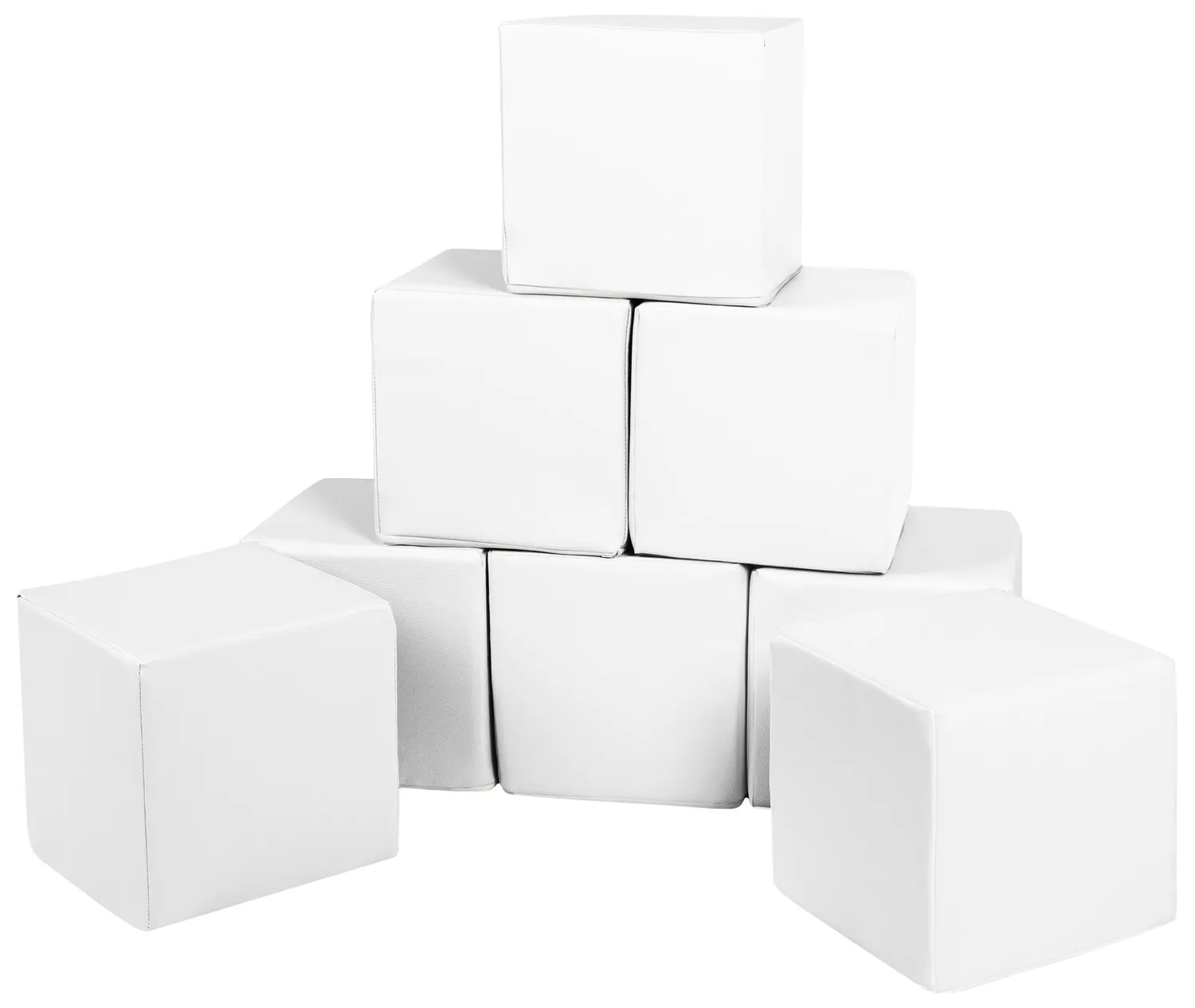 Velinda Cubes Lot de 8 Blocs Mousse Blanc Menthe Crèche