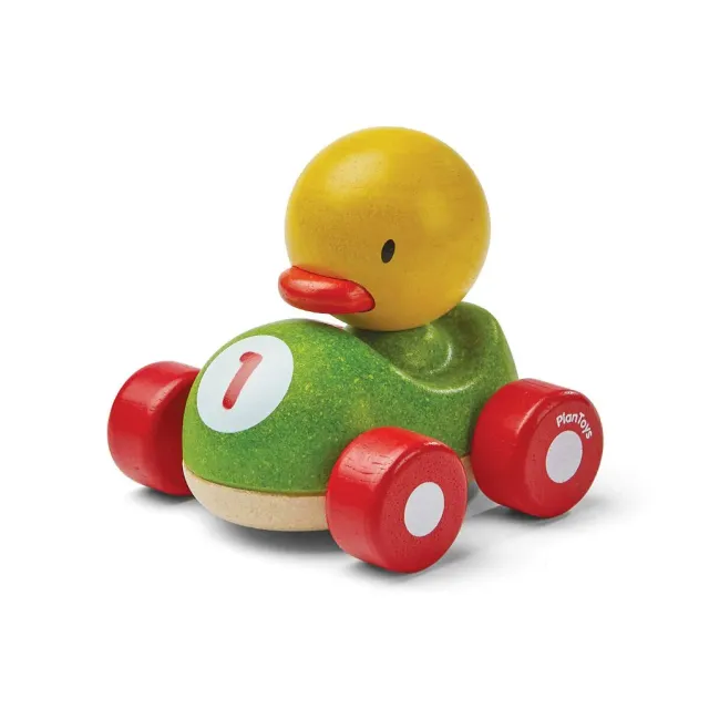 PlanToys Duck Racer petite voiture canard bois 12 mois