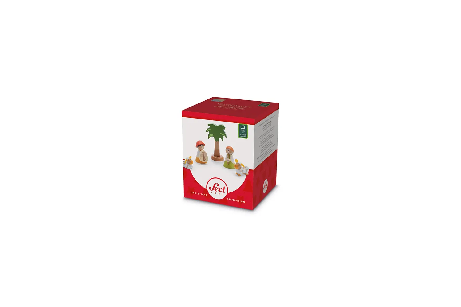 Trudi Sevi Classique crèche bergers musiciens bois 5 pièces