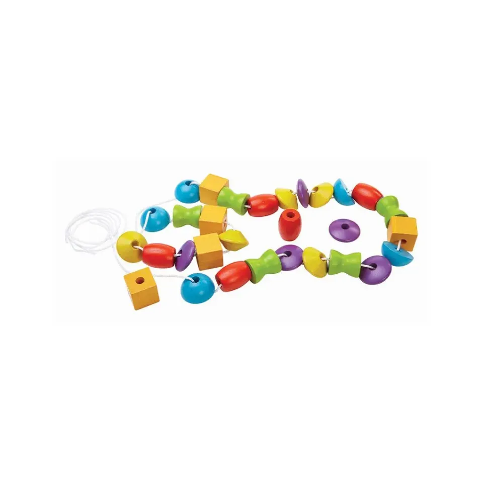 PlanToys Lacing Beads perles à lacer 30 perles bois