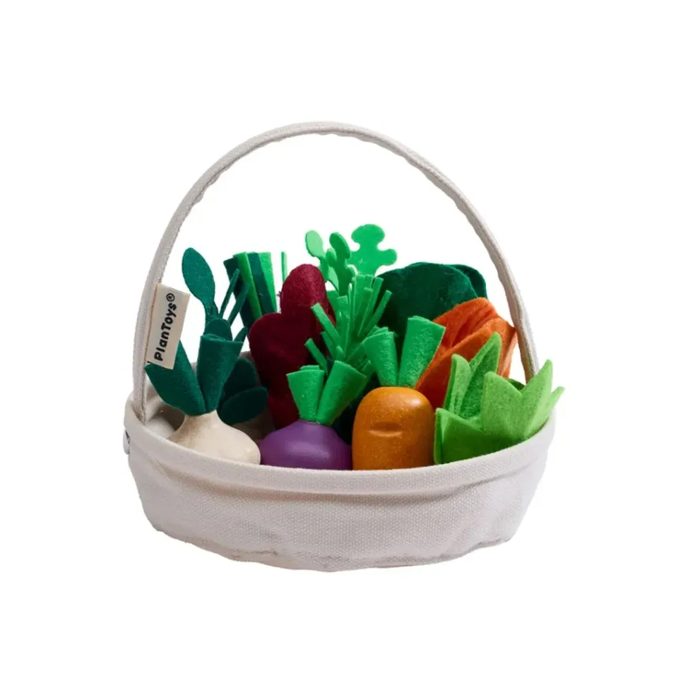 PlanToys Fresh Veggie Basket panier légumes bois 12 pièces