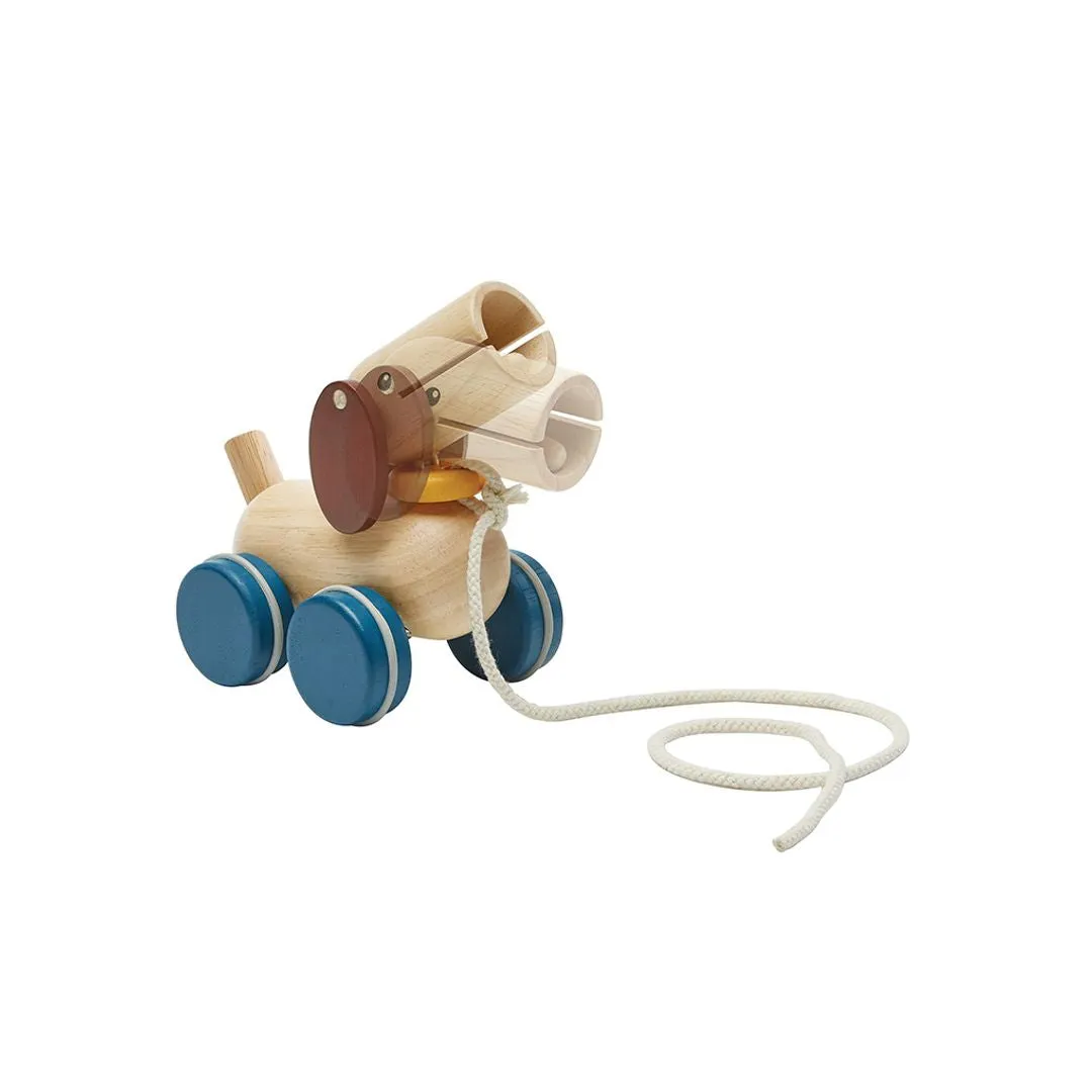 PlanToys Push & Pull Puppy jouet à tirer chien bois