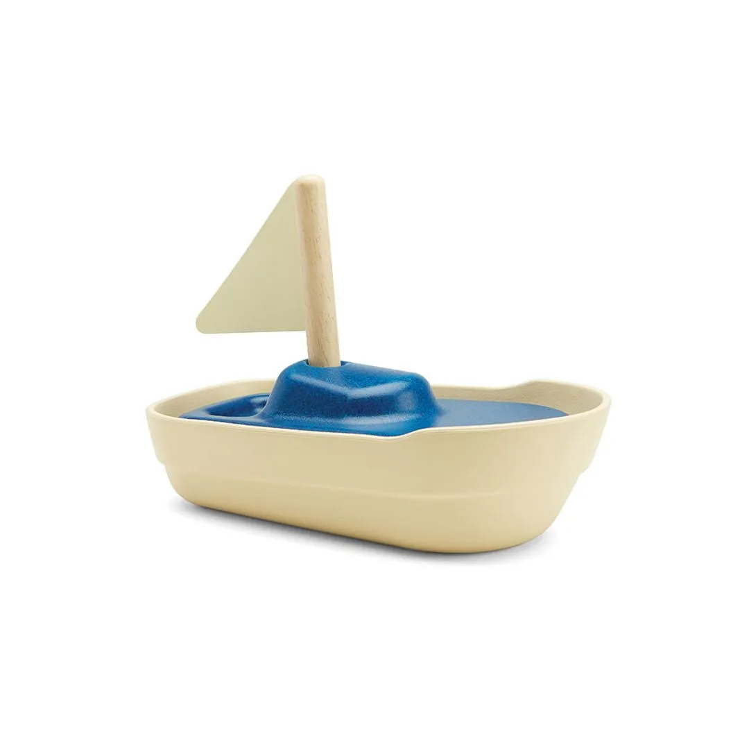 PlanToys Sailboat voilier de bain bois flottant