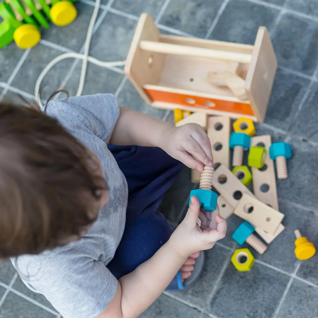 PlanToys Robot Toolbox boîte à outils robot 18 pièces