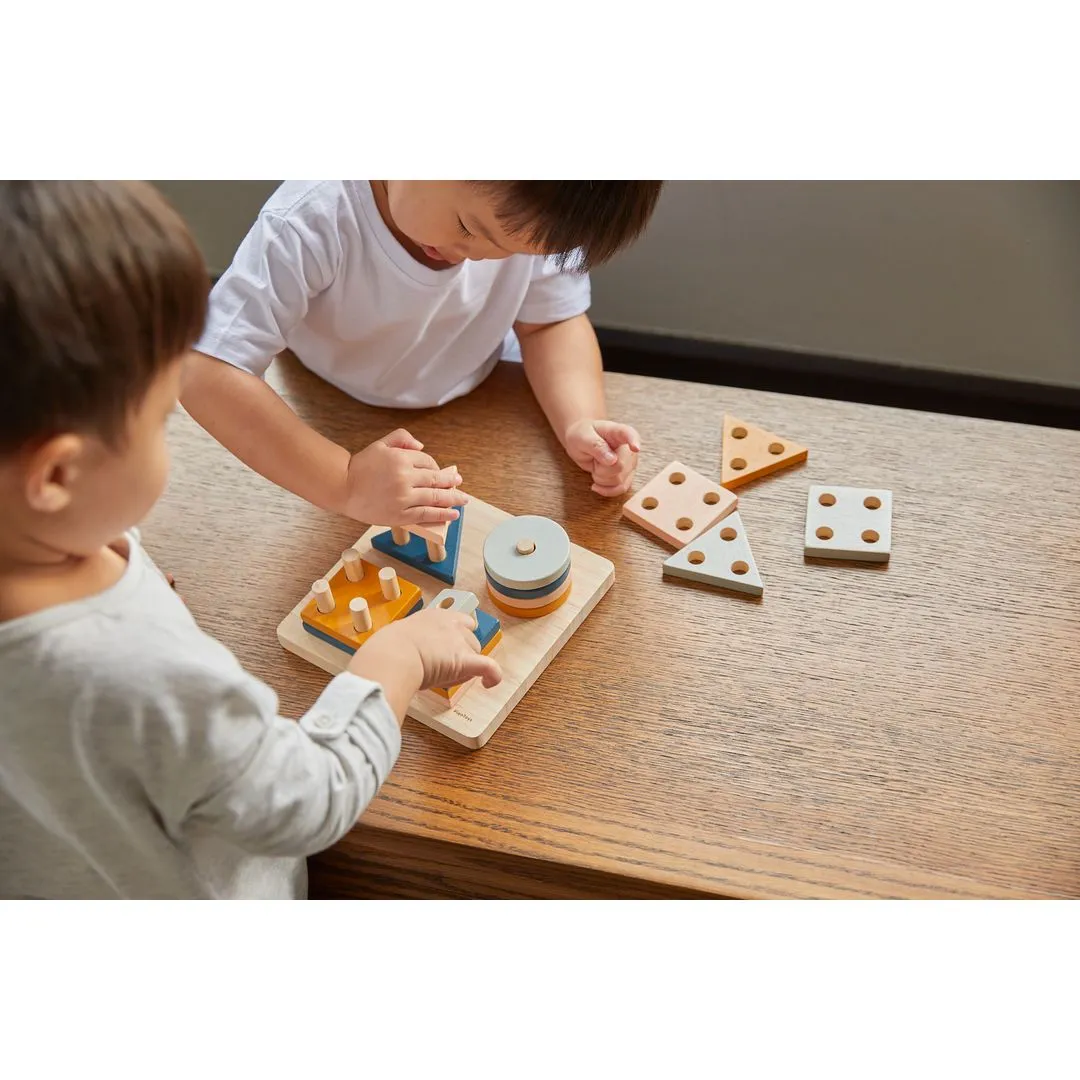 PlanToys Orchard planche tri géométrique bois dès 2 ans