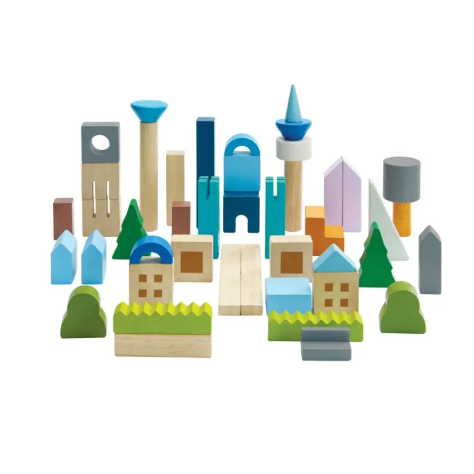 PlanToys Urban City Blocks 45 cubes construction ville