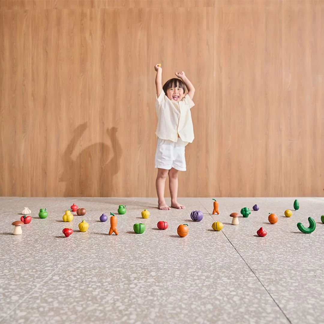 PlanToys Wonky Fruits et Légumes à Découper Bois 5 pièces
