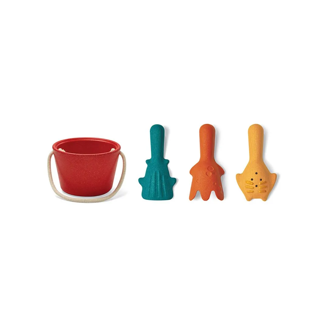 PlanToys Sand Play Set jeu de sable seau 4 pièces dès 18 mois