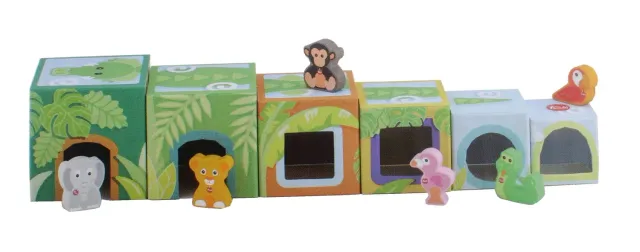 Sevi savane cubes empilables bois 6 pièces chiffres