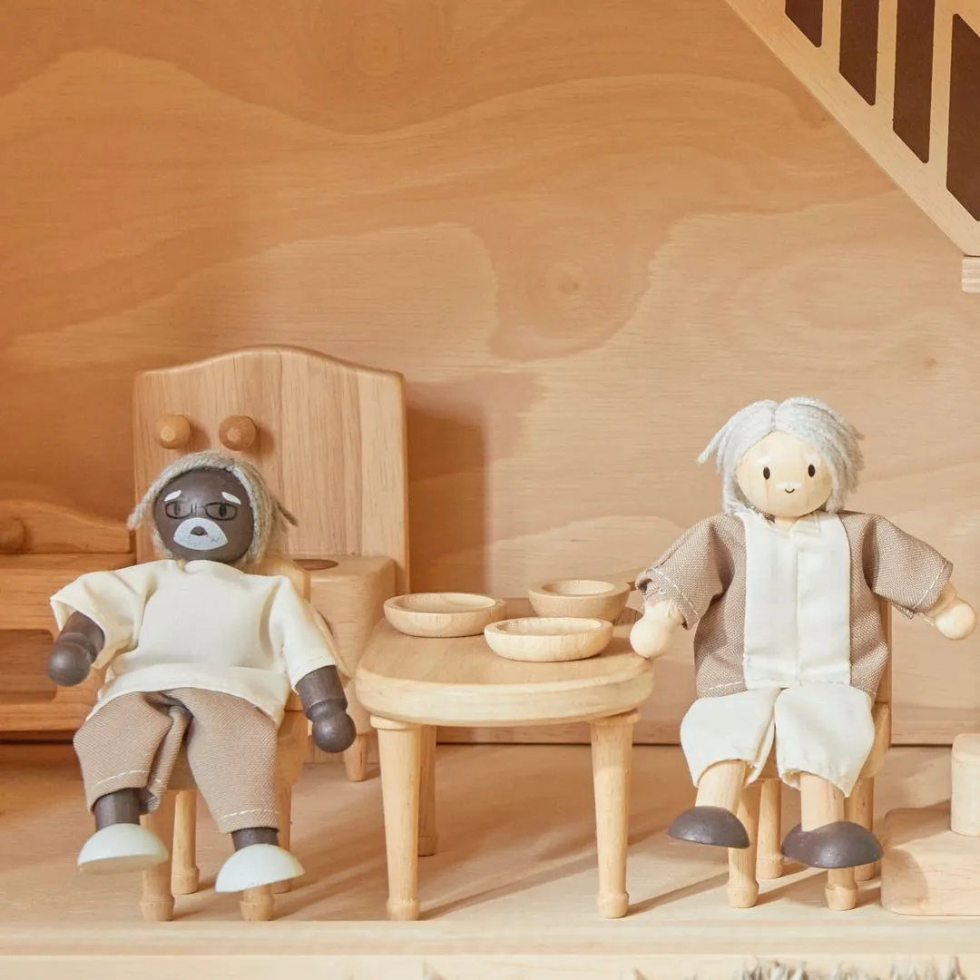 PlanToys Grand-père Figurine maison de poupée peau foncée