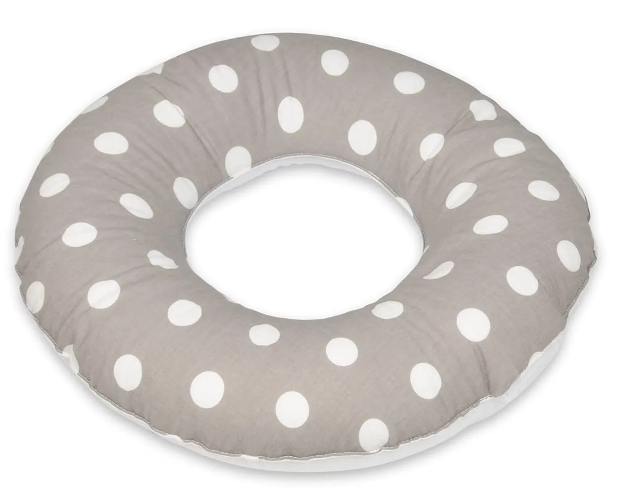 Velinda Coussin allaitement Triangles Beiges-Blanc 45 cm