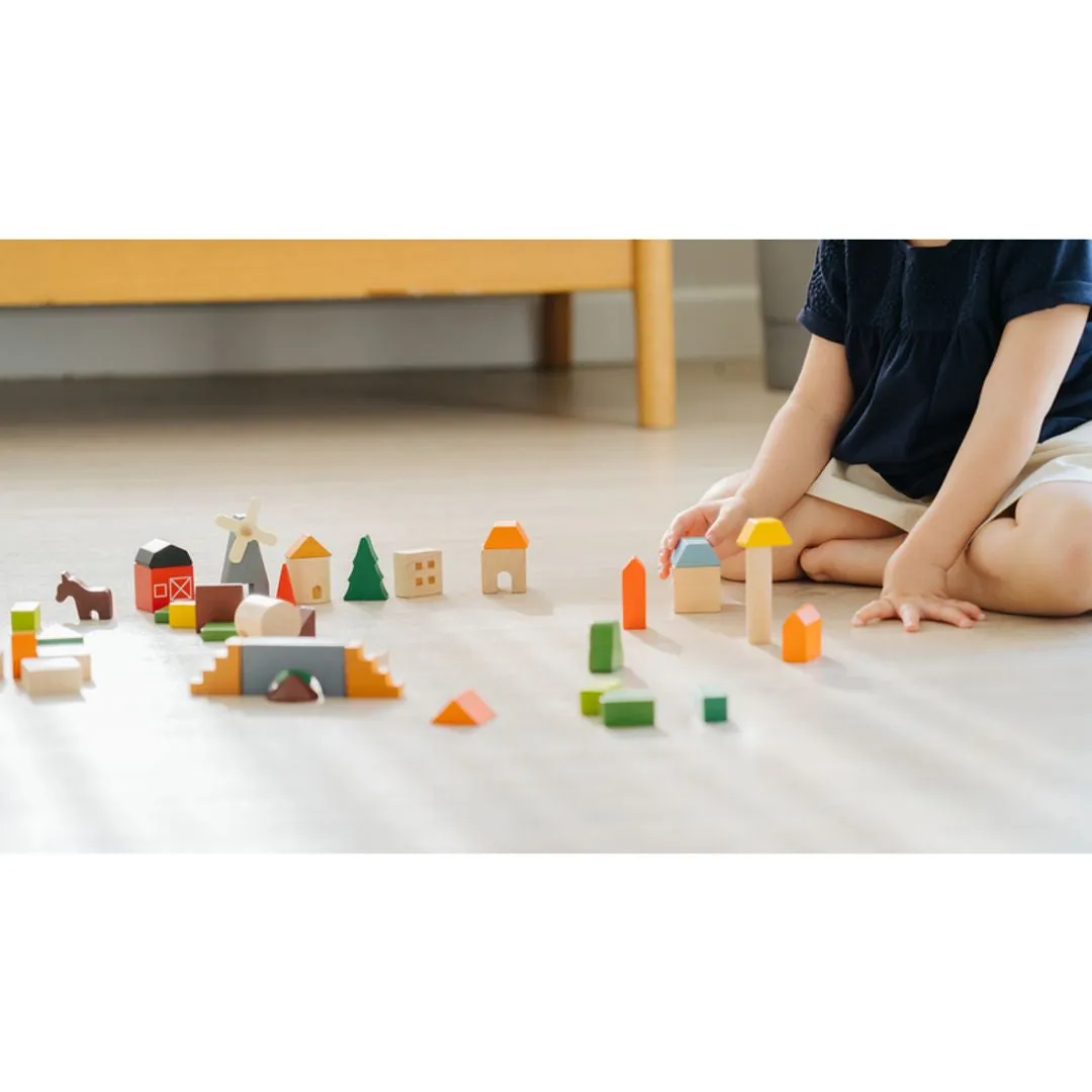 PlanToys Countryside Blocks cubes campagne 45 pièces