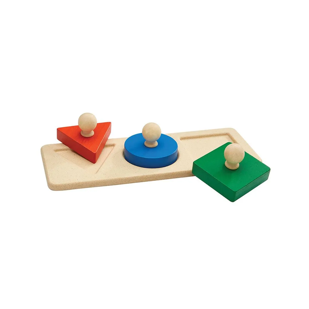 PlanToys Shape Matching Puzzle encastrable 3 formes