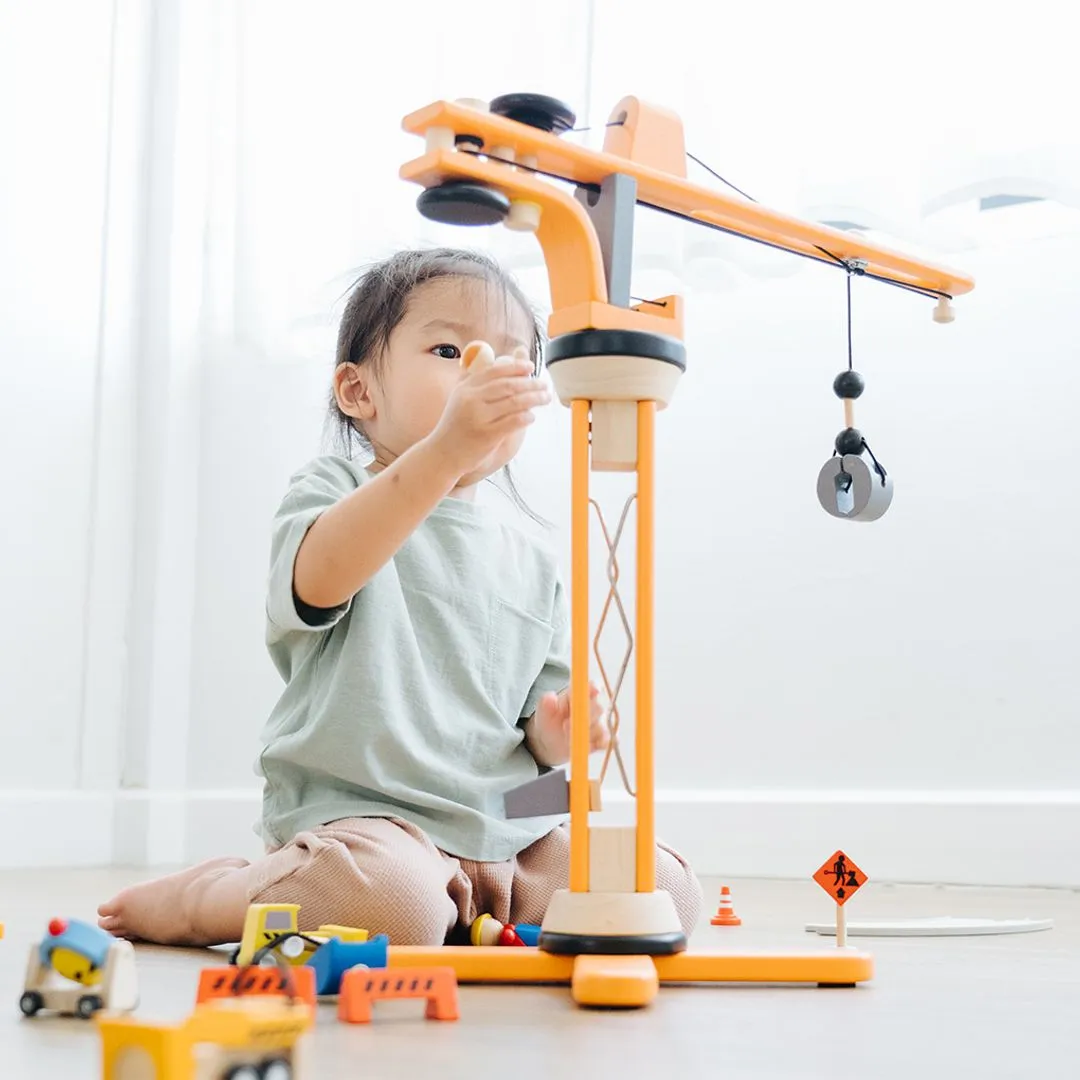 PlanToys Crane Set jeu de chantier grue dès 3 ans