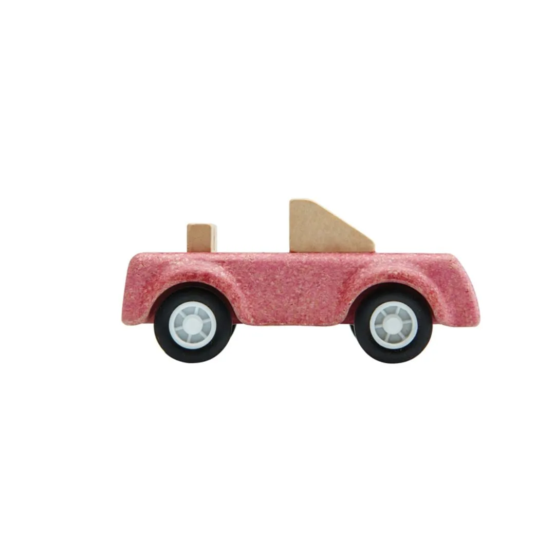 PlanToys Sports Car rose voiture en bois dès 3 ans