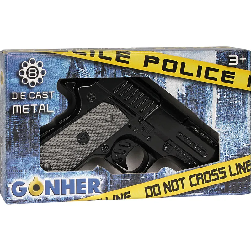Gonher Police pistolet jouet 8 coups métal