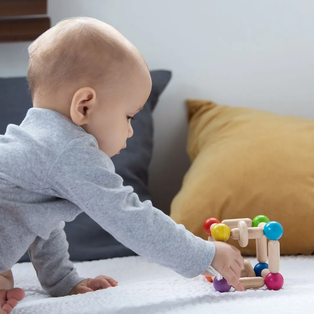 PlanToys Square Clutching Toy hochet bébé bois