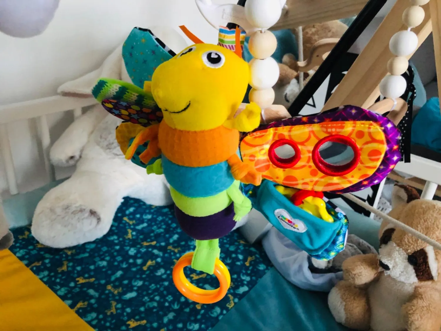 Tomy Lamaze Flip Flap Dragon peluche éveil naissance