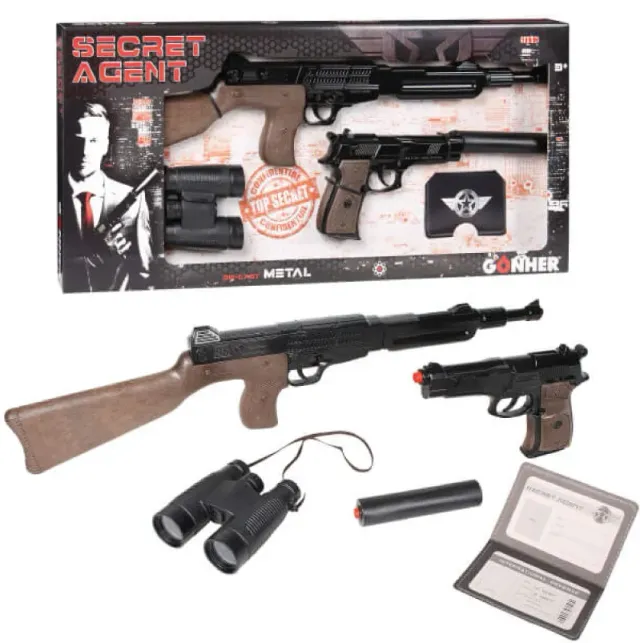 Gonher Secret Agent set agent 8 coups enfant