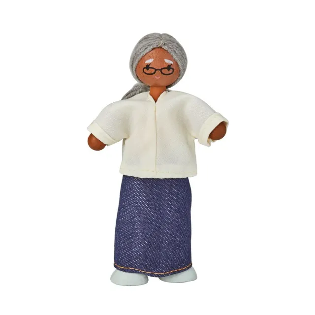 PlanToys Grandmother figurine maison poupée peau mate