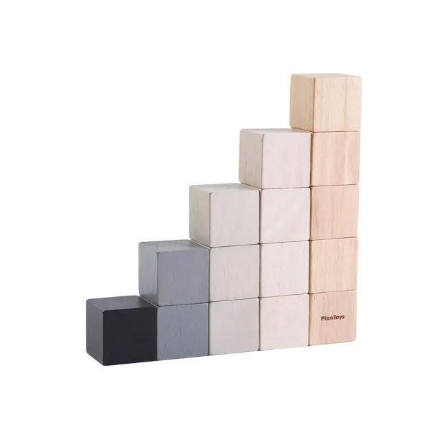 PlanToys Cubes jeu maths bois empilable