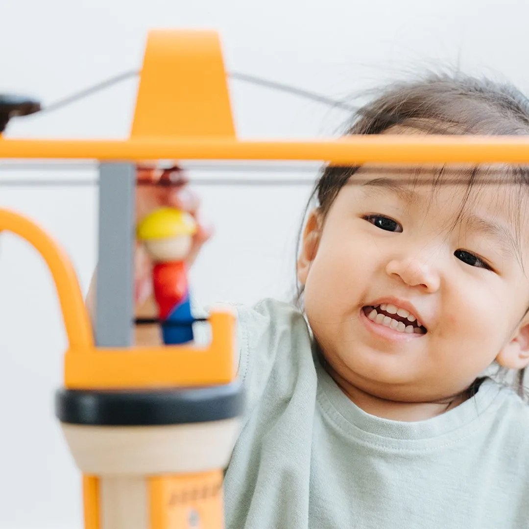 PlanToys Crane Set jeu de chantier grue dès 3 ans