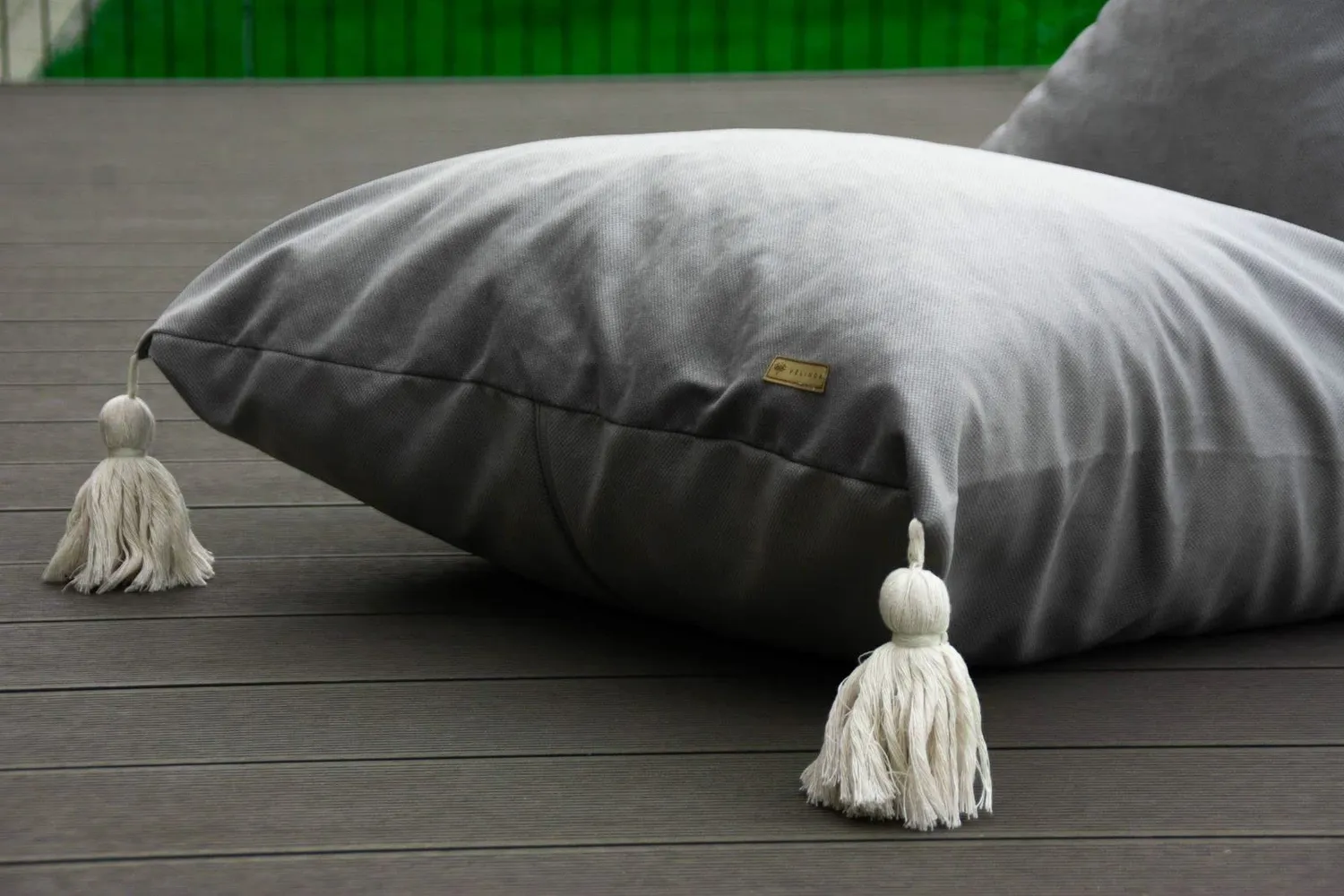 Velinda Pouf fauteuil enfant gris coussin siège lavable
