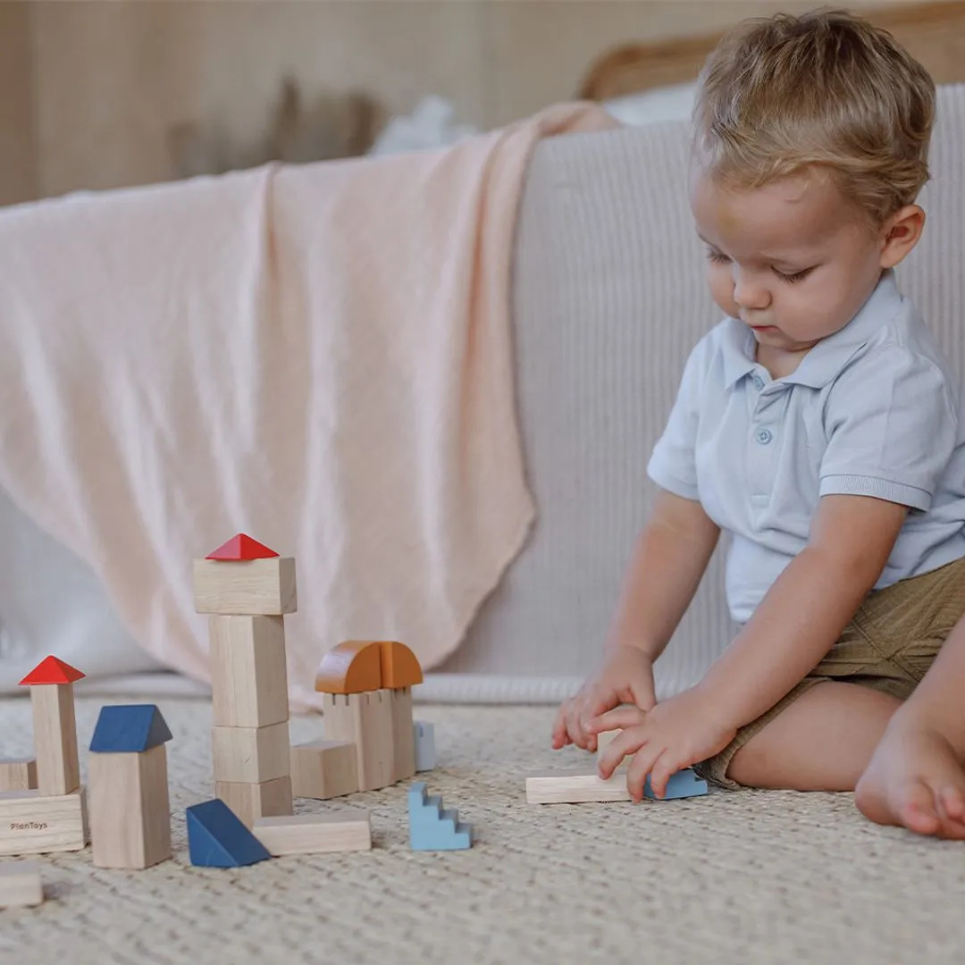 PlanToys Creative Blocks Orchard cubes bois 30 pièces