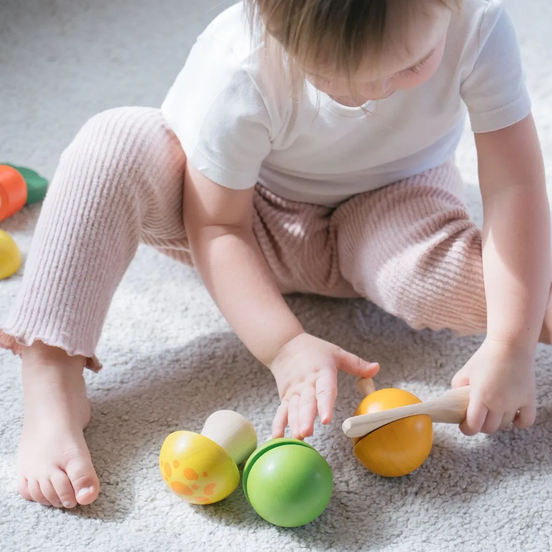 PlanToys Fruit & Vegetable set fruits à découper en bois