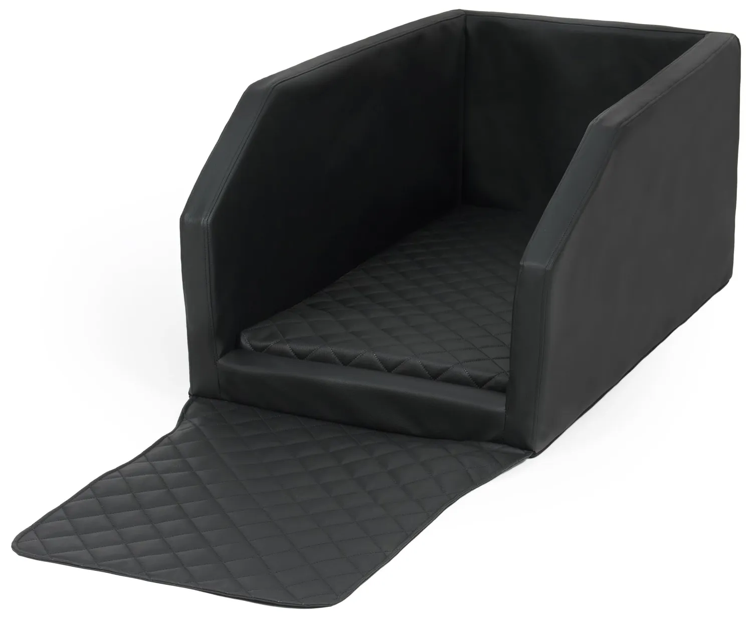 Velinda lit coffre transporteur chien voiture 55x100 noir imperméable