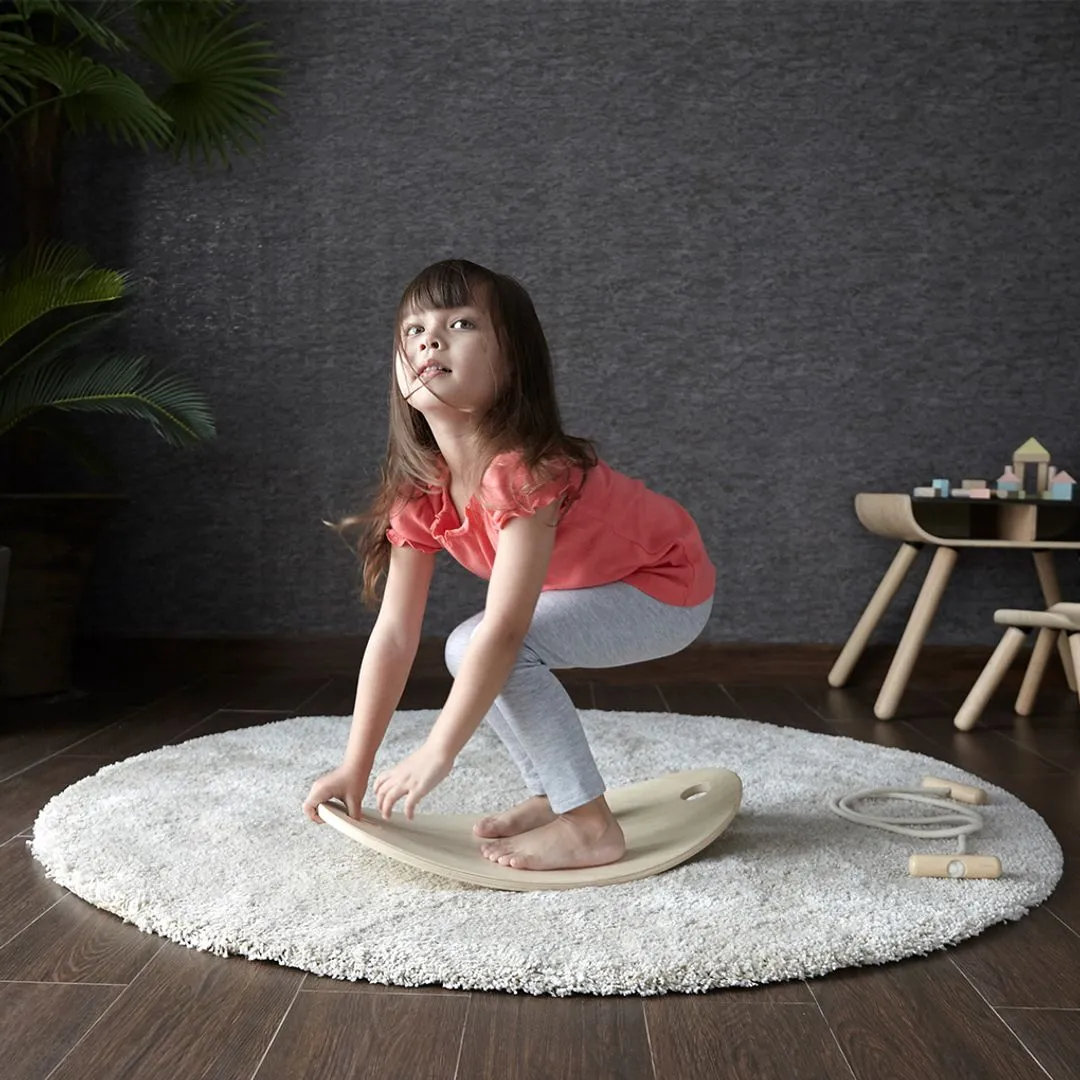 PlanToys Balance Board planche d'équilibre bois corde dès 3 ans