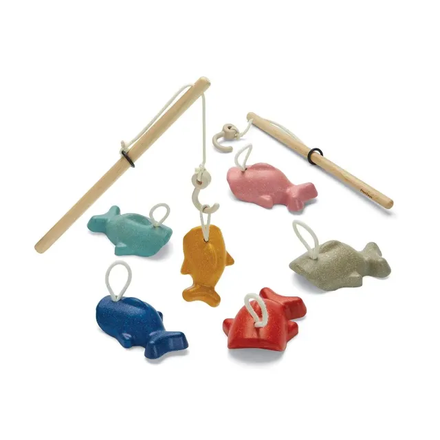 PlanToys Fishing Game jeu de pêche bois 6 poissons