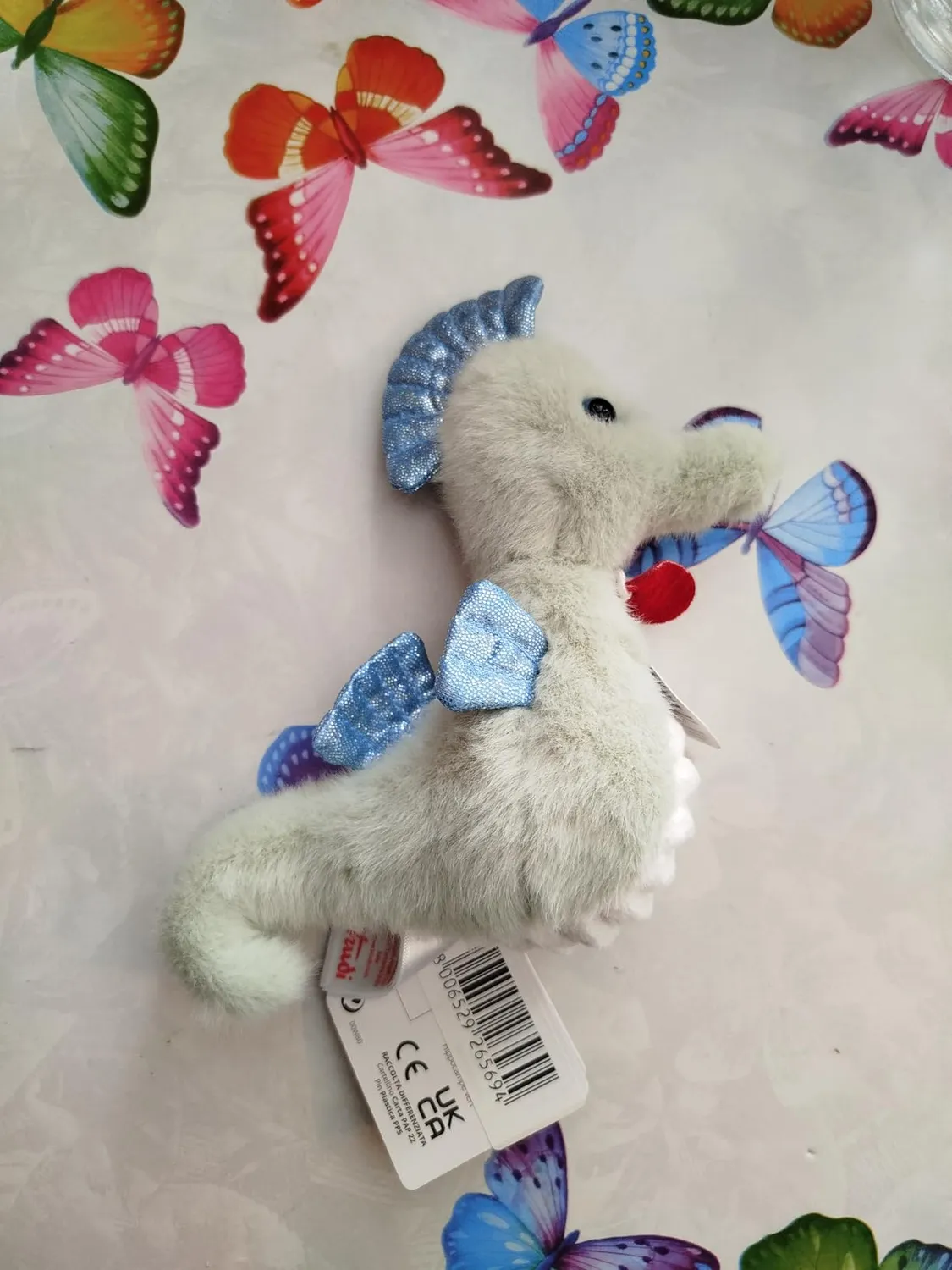 Trudi Sealife 26804 peluche calamar taille S 39 cm satiné
