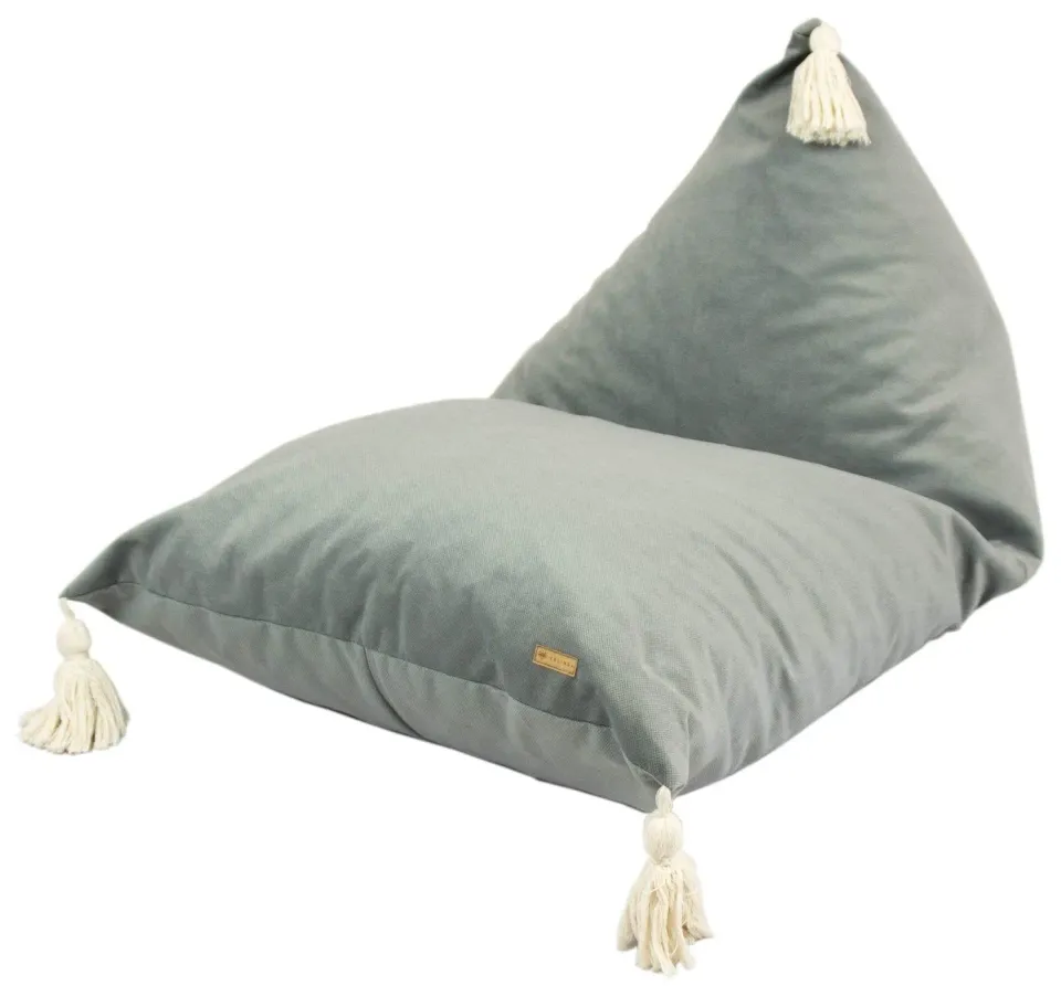 Velinda Pouf fauteuil enfant gris coussin siège lavable
