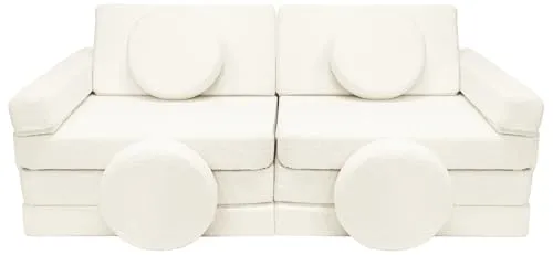 Velinda Canapé Bouclé Voiture avec Volant canapé mousse crème 15 blocs