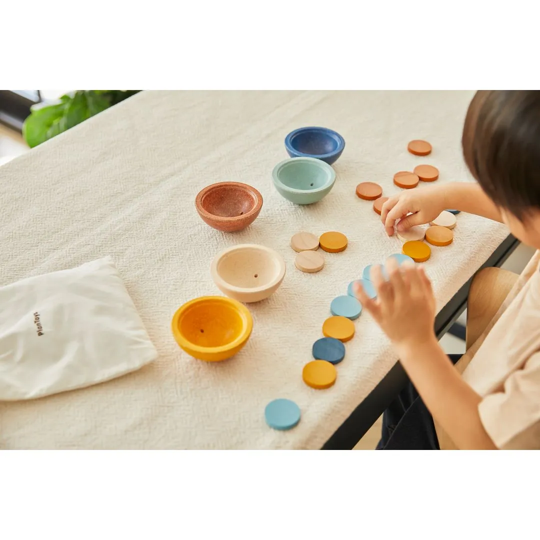 PlanToys Sort Count Cups Orchard jeu tri 18 mois