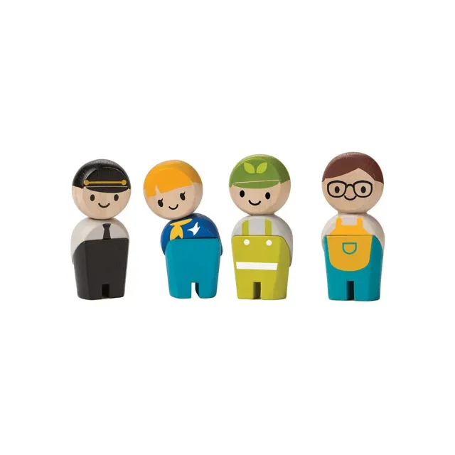 PlanToys Service Crew figurines bois dès 3 ans