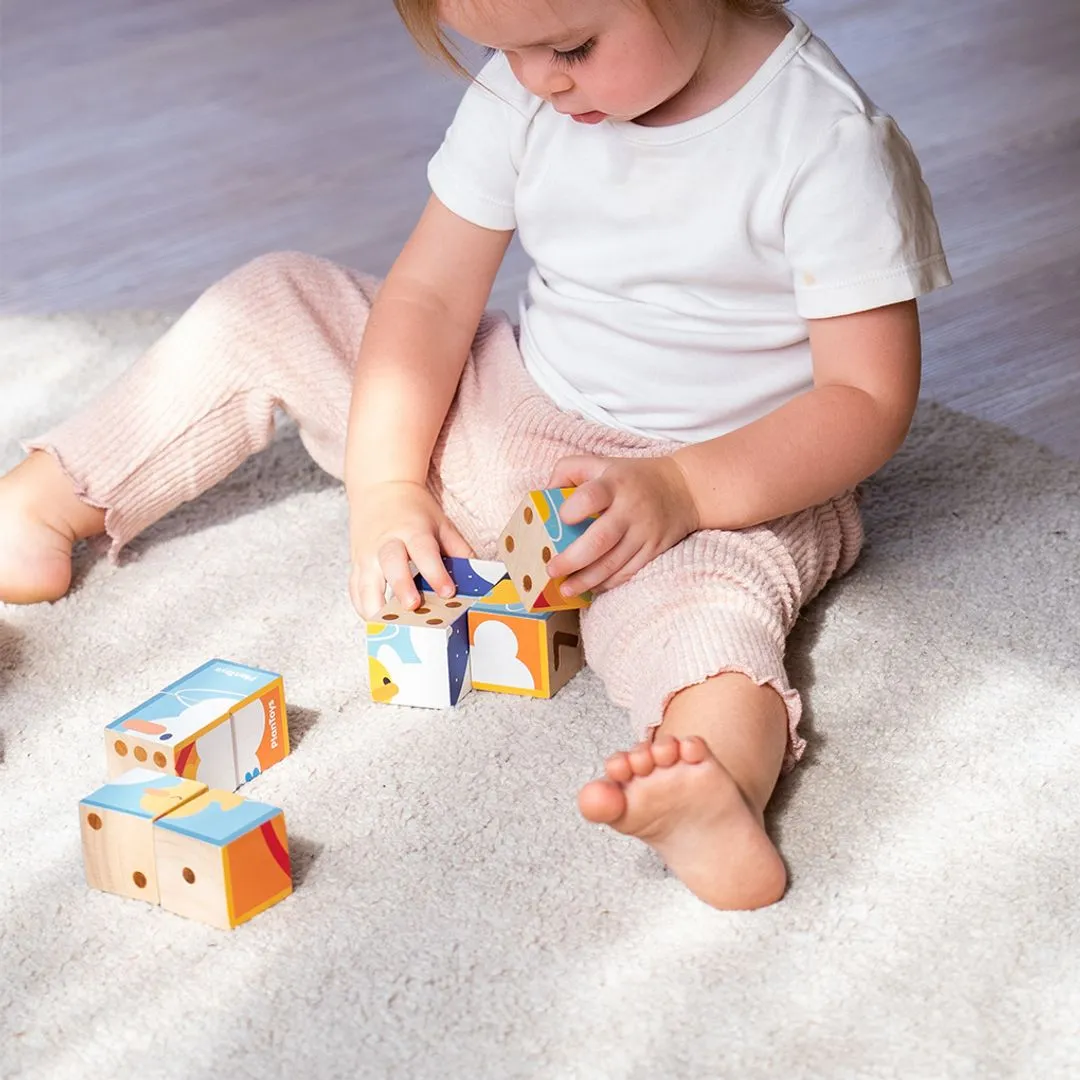PlanToys Puzzle Cube puzzle cubes chiffres bois