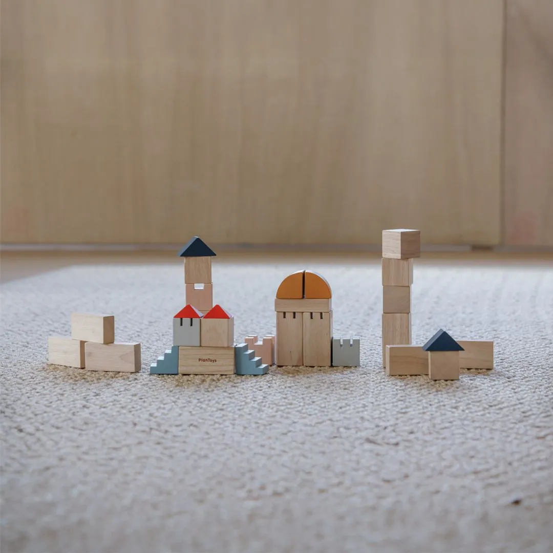 PlanToys Creative Blocks Orchard cubes bois 30 pièces