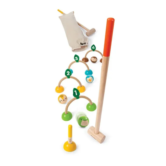 PlanToys Croquet jeu de croquet enfants animaux dès 3 ans
