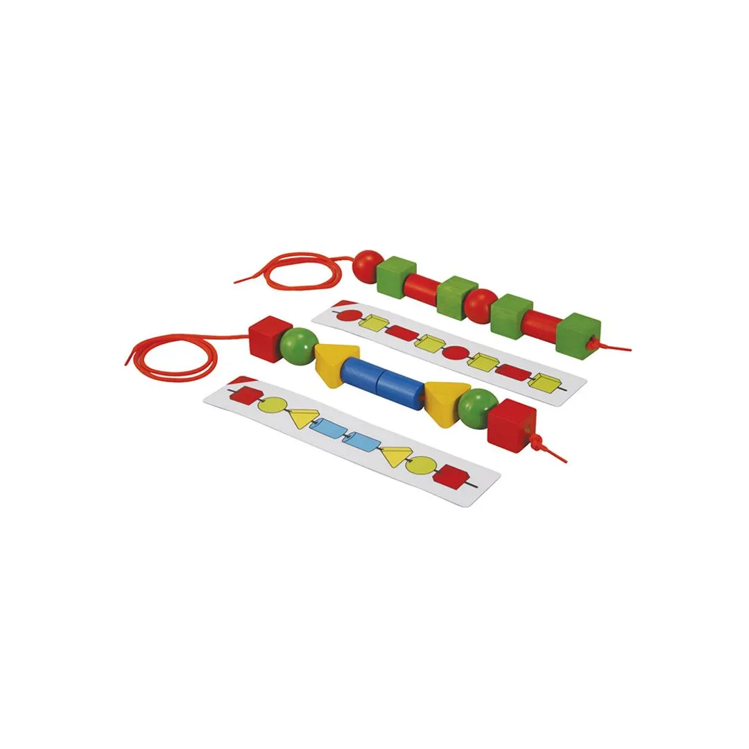 PlanToys Lacing Bead perles à lacer 96 pièces