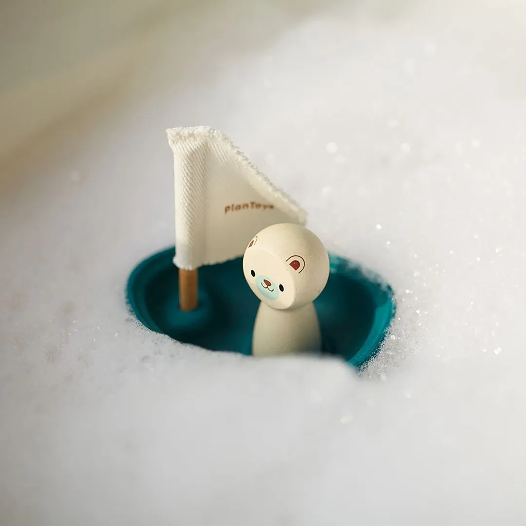 PlanToys Bateau Ours Polaire jouet de bain dès 12 mois
