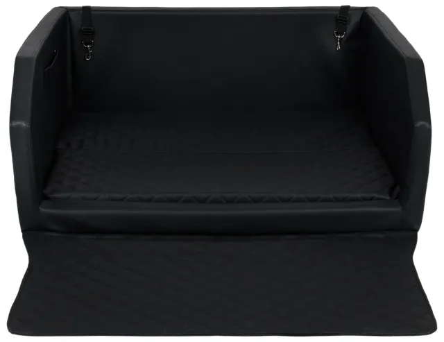 Velinda lit coffre transporteur chien noir matelas 100x90