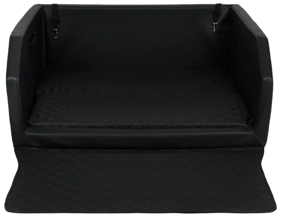 Velinda lit coffre transporteur chien noir matelas 100x90