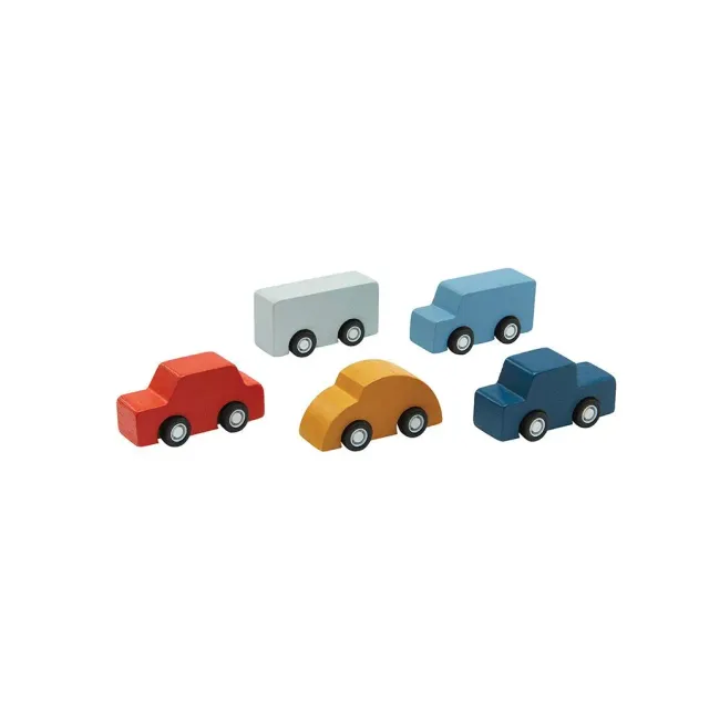PlanToys Mini Car Set 5 petites voitures bois 3 ans
