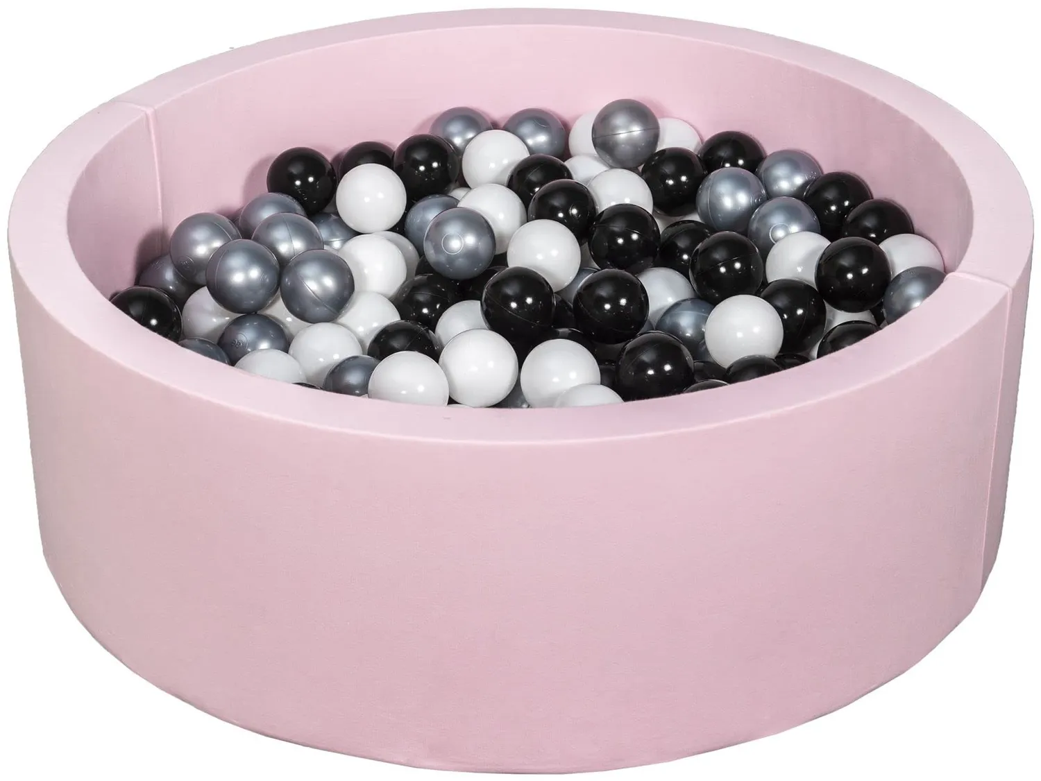 Velinda piscine à balles 200 balles blanc perle gris 90 cm