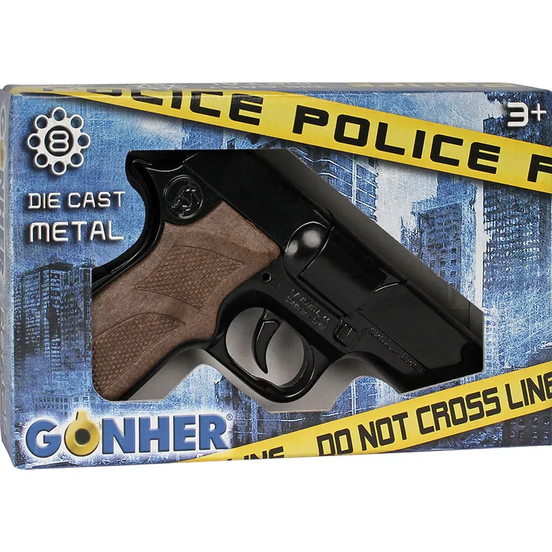 Gonher Police pistolet 8 coups métal enfant