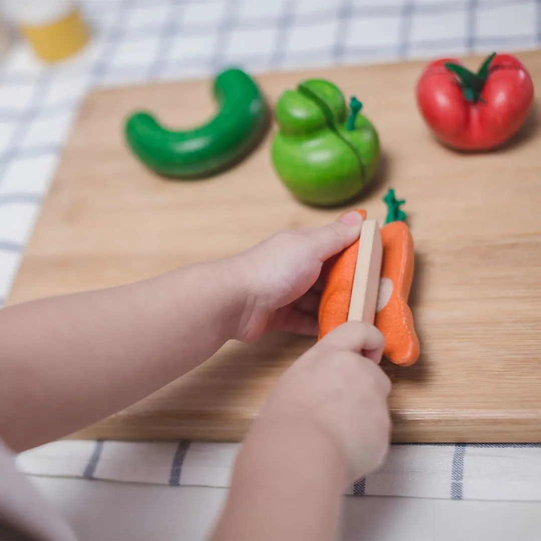 PlanToys Wonky Fruits et Légumes à Découper Bois 5 pièces
